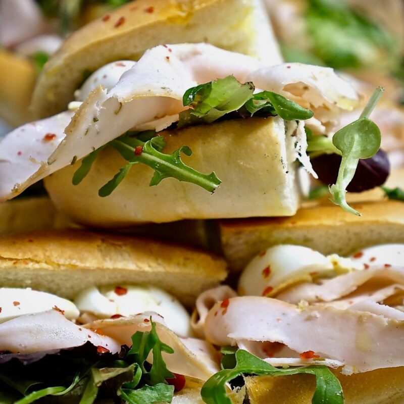 panini con tacchino e rucola